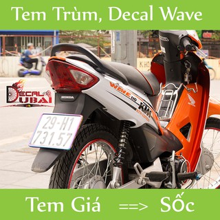Tem trùm Wave A Cam Trắng KTM