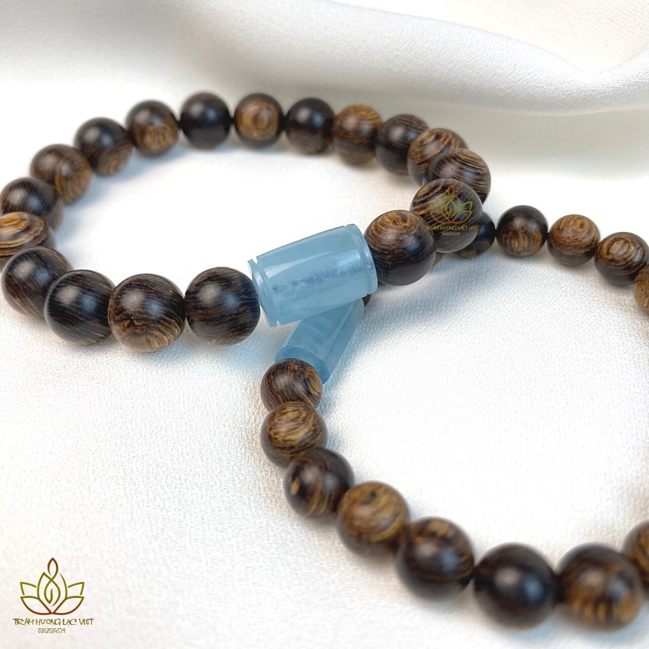 Vòng Tay Trầm Hương Sánh Chìm Mix Đá Phong Thủy và Charm May Mắn - Lạc Việt Trầm Hương