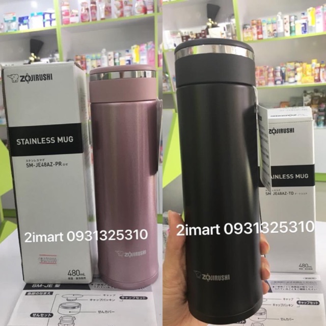 BÌNH NƯỚC GIỮ NHIỆT NÓNG LẠNH  SM-JE48AZ** ZOJIRUSHI 480ml