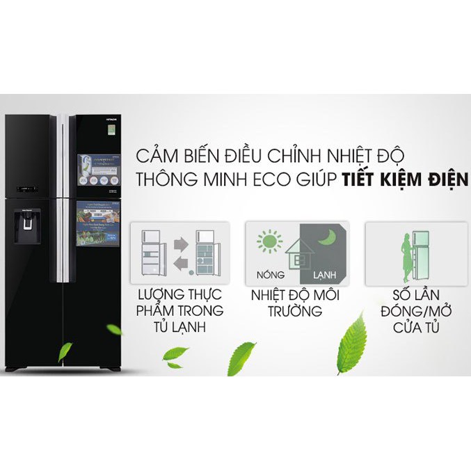 Tủ lạnh Hitachi Inverter 540 lít R-FW690PGV7 GBK