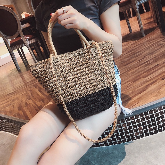 TÚI CÓI ĐI BIỂN TOTE THẮT NƠ DỄ THƯƠNG L1111 - LoanTay