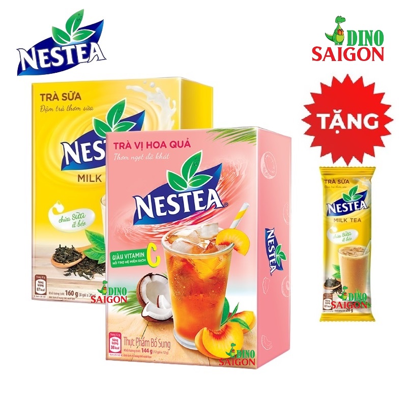 Combo 2 Hộp Trà Nestea vị Trà sữa và Hoa Quả