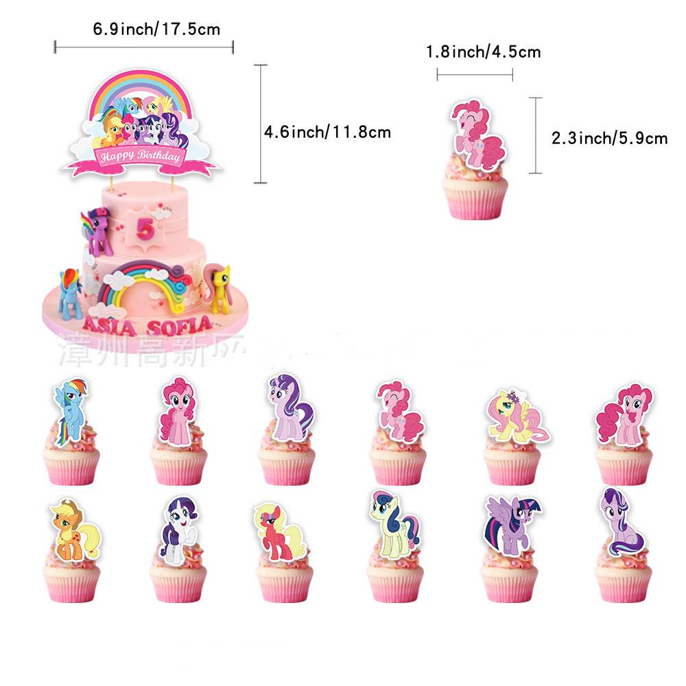 B & M Bộ Bong Bóng Trang Trí Tiệc Sinh Nhật Chủ Đề My Little Pony Cho Bé