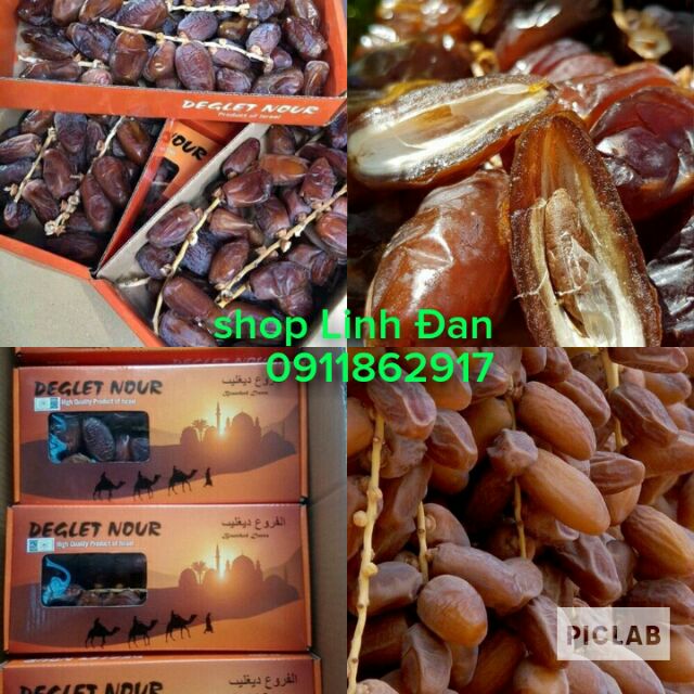 Chà Là Nguyên Cành DEGLET NOUR ISRAEL 500Gr Date 2023