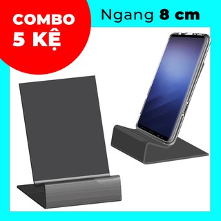 [COMBO 5 Kệ] Mica ĐEN Trưng Bày Điện Thoại (Ngang 8cm)