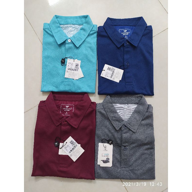 (OFF 50%) Áo polo ARISTINO APS073S9 vải lạnh siêu mềm mát Aristino, Form Slim Fit, Tag 495K