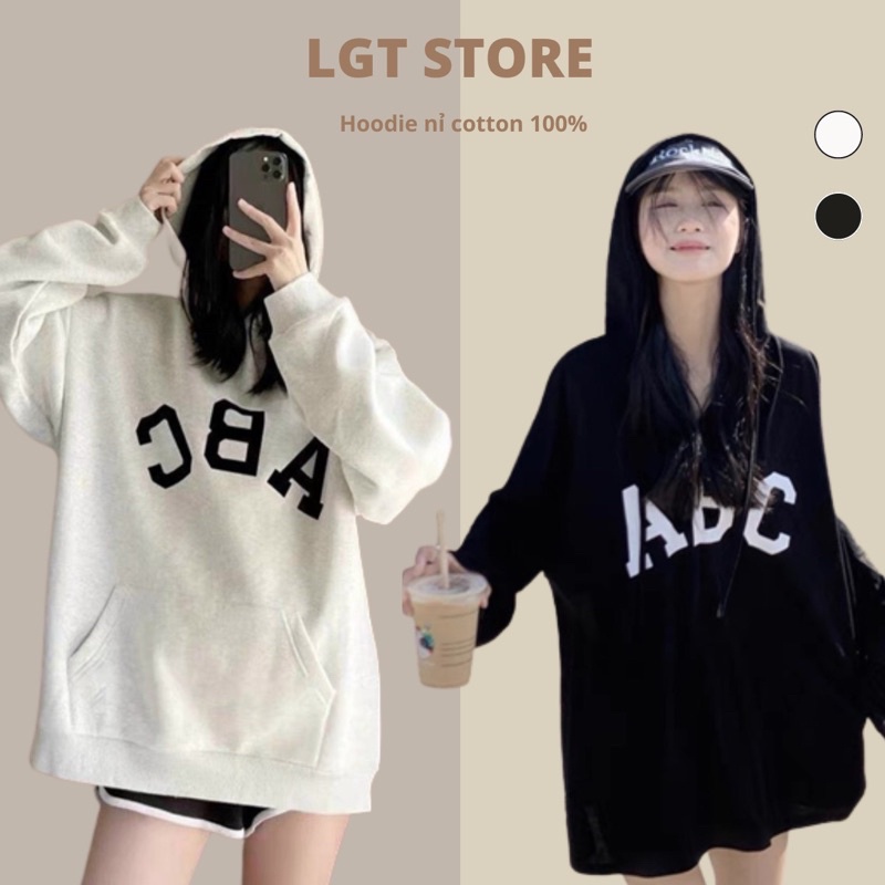 Áo khoác hoodie form rộng [CÓ ẢNH THẬT] áo khoác hoodie unisex form rộng chất vải nỉ cotton siêu đẹp ABC
