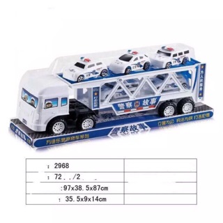 Xe tải police chở 5 xe mini loại to cho bé ( ảnh&clip thật )