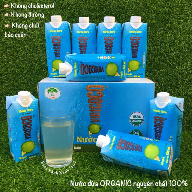 Sữa Dừa,Nước dừa Organic VietCoCo 500ml