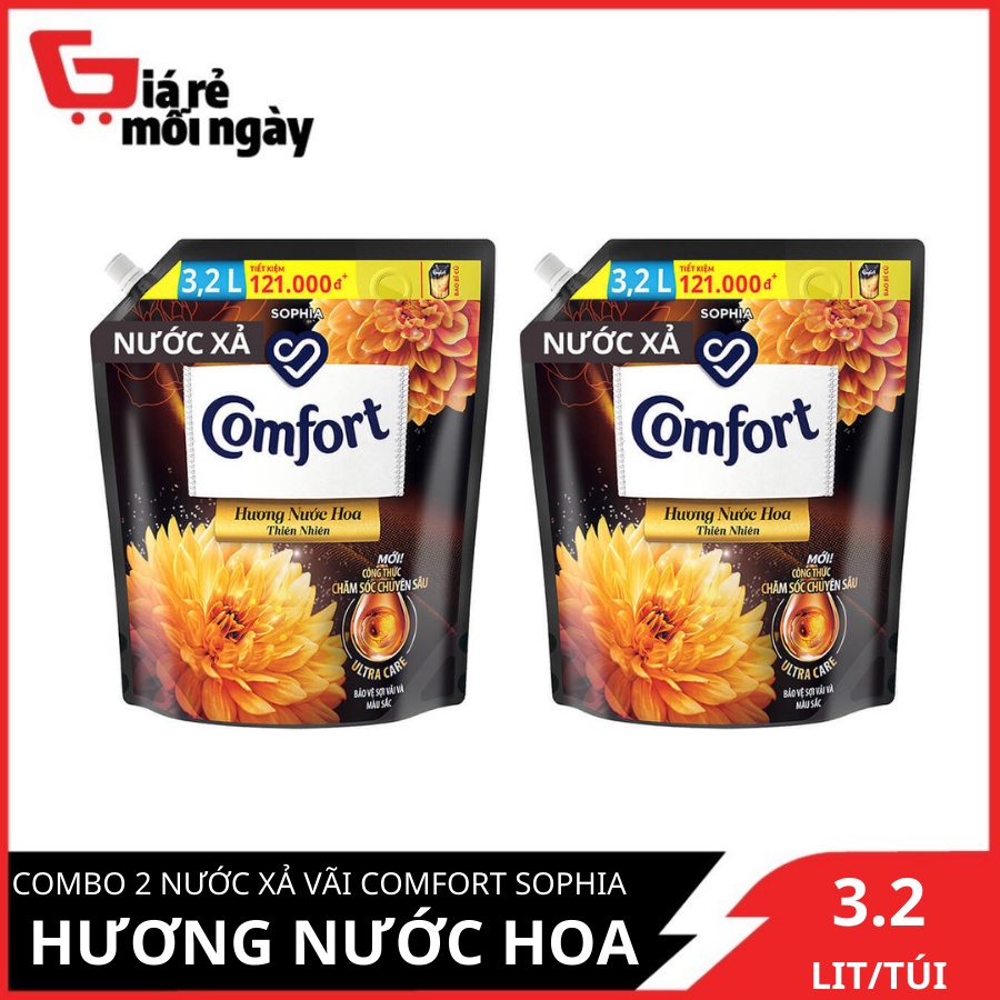 COMBO 2 túi Nước xả vải Comfort Nước hoa Sophia 3.2LX2