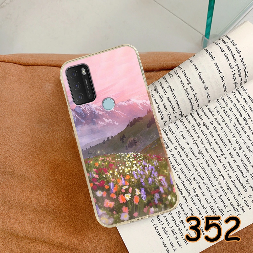 Ốp Lưng Vsmart Star 5 - Star 4 - Star 3 - Star in hình Cánh đồng hoa - Chất liệu Silicon siêu bền