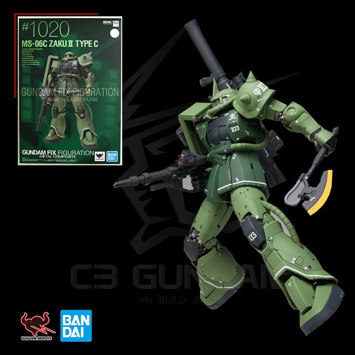 MÔ HÌNH GUNDAM BANDAI METAL COMPOSITE GFF #1020 MS-06C ZAKU II TYPE C METAL BUILD MB