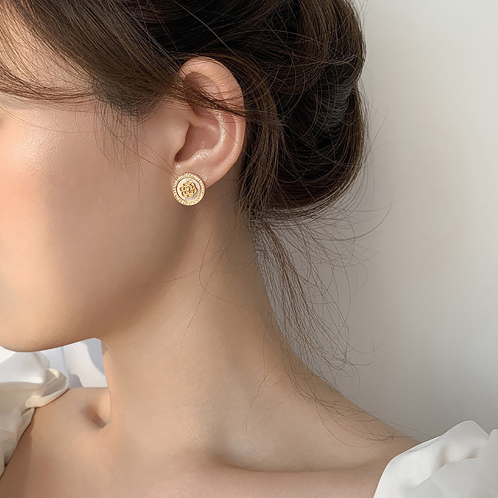 Khuyên Tai Nữ Hình Tròn Thời Trang Hàn