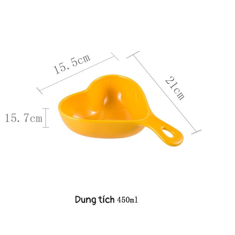 Chảo Tim Siêu Cấp dùng lò Nướng - Bát Sứ hình trái Tim _ Hàng Nhập Khẩu