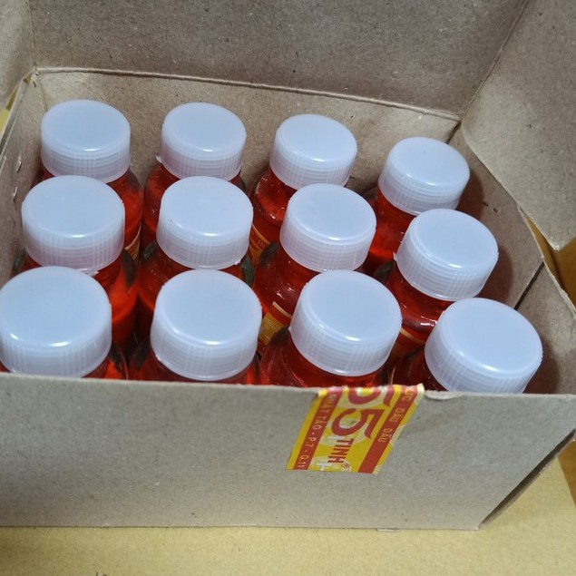 Mực đóng dấu 555 Huê Tinh chai thủy tinh