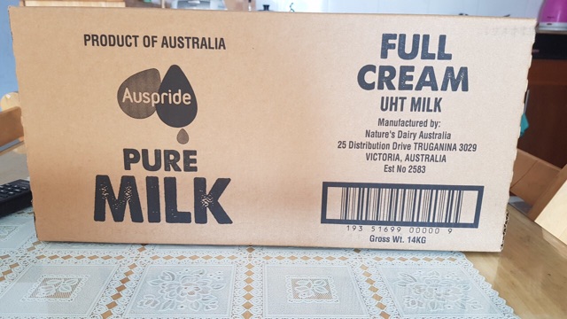 Hộp 1L sữa tươi nguyên kem nhập khẩu chính hãng từ Úc -  [date 24.02.2021]