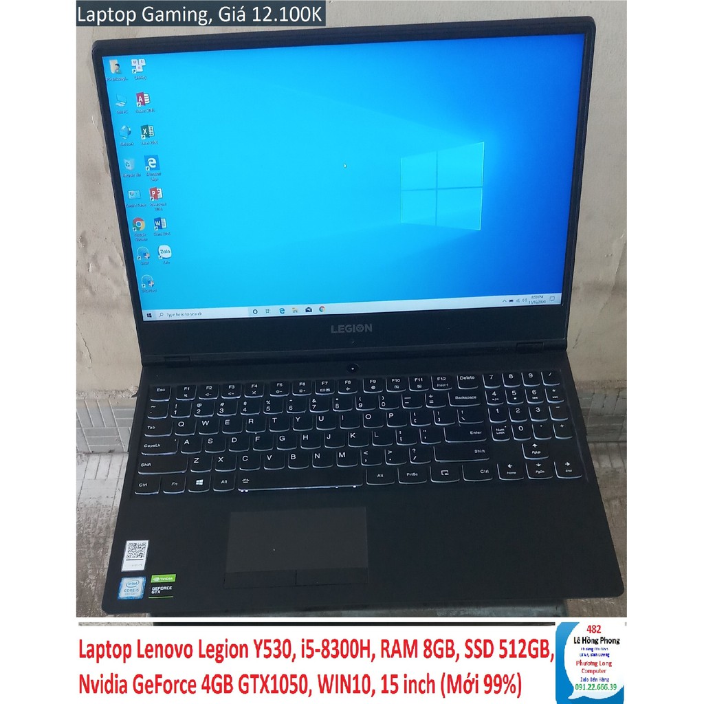 Laptop Lenovo Legion Y530, i5-8300H, RAM 8GB, SSD 512GB, Nvidia GeForce 4GB GTX1050, WIN10, 15 inch (Mới | BigBuy360 - bigbuy360.vn