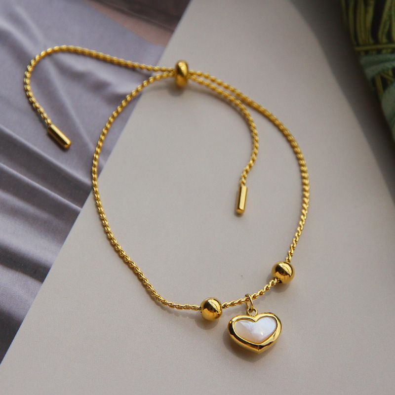 Vòng tay bạc S925 dây rút - Lắc tay nữ bạc Ý hình tim nhỏ Safia Heart dễ thương, thanh lịch ZaZa Accessories