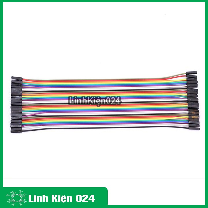 Tệp 10 sợi dây nối 40P 7 màu dài 30cm (2 đầu cái cái)