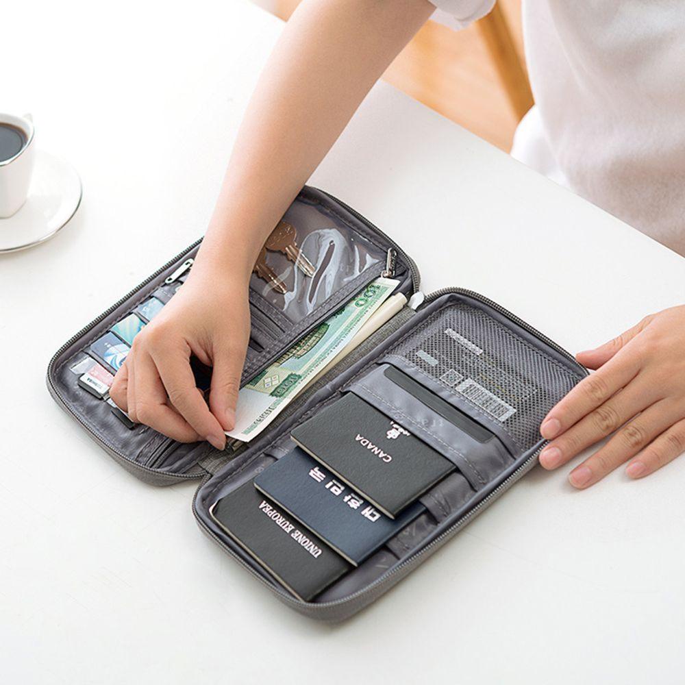Túi Đựng Hộ Chiếu / Thẻ Đa Năng Có Khóa Kéo Tiện Dụng Cho Du Lịch / Du Lịch / 2Fiềm Xếp Gọn Gàng