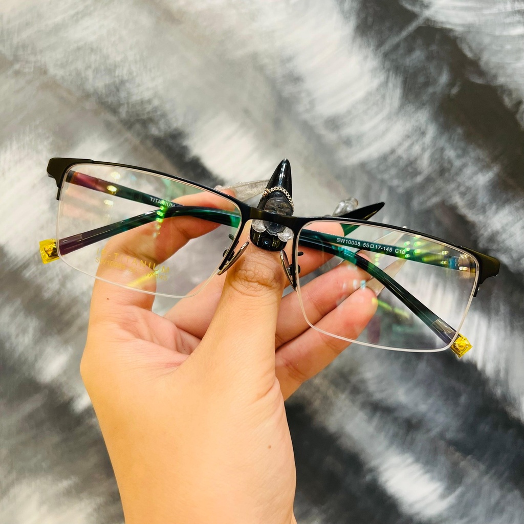 Gọng kính titanium SW10008 thời trang nam cao cấp siêu nhẹ siêu bền OURESS
