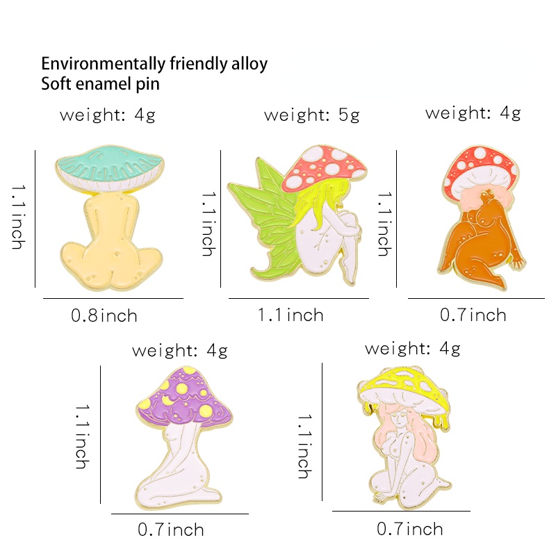 Ghim cài áo MISS ZOE hình cây nấm dễ thương ngộ nghĩnh