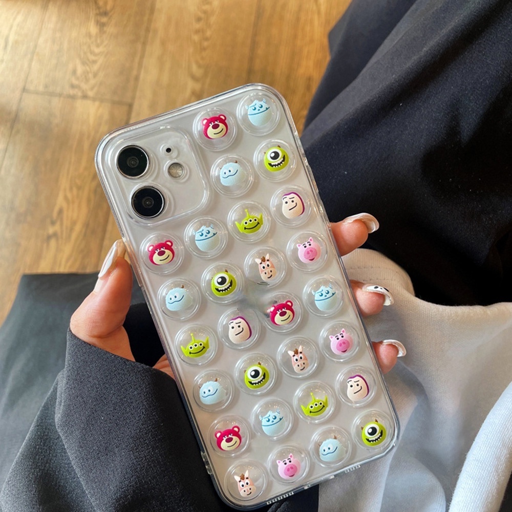 Ốp Điện Thoại TPU Mềm Trong Suốt Họa Tiết Hoạt Hình 3D Cho IPhone 14 13 12 11 Pro Max XS XR 8 7 Plus