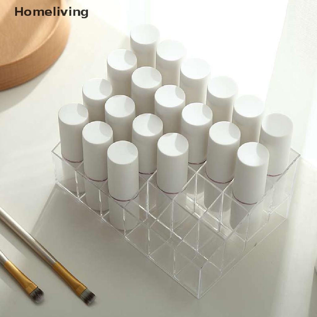 Khay Nhựa Acrylic Trong Suốt 16 / 24 Ngăn Đựng Son Môi Tiện Dụng