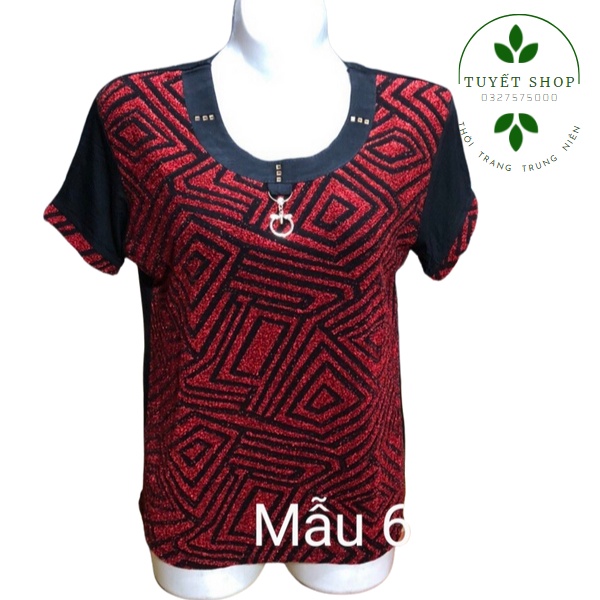 Áo Trung Niên Nữ_ Áo Kiểu Trung Tuổi U40 U50 U60 Cho Mẹ Thời Trang Mùa Hè Đẹp Sang Trọng Cao Cấp Bigsize Giá Rẻ