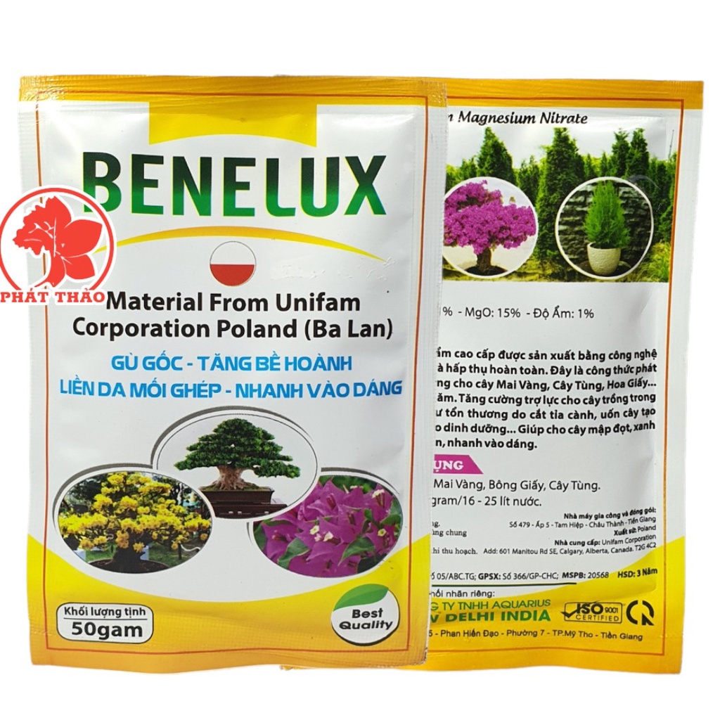 Benelux 50gram- chuyên dùng cho cây mai, giúp cây tăng bề hoành, gù gốc