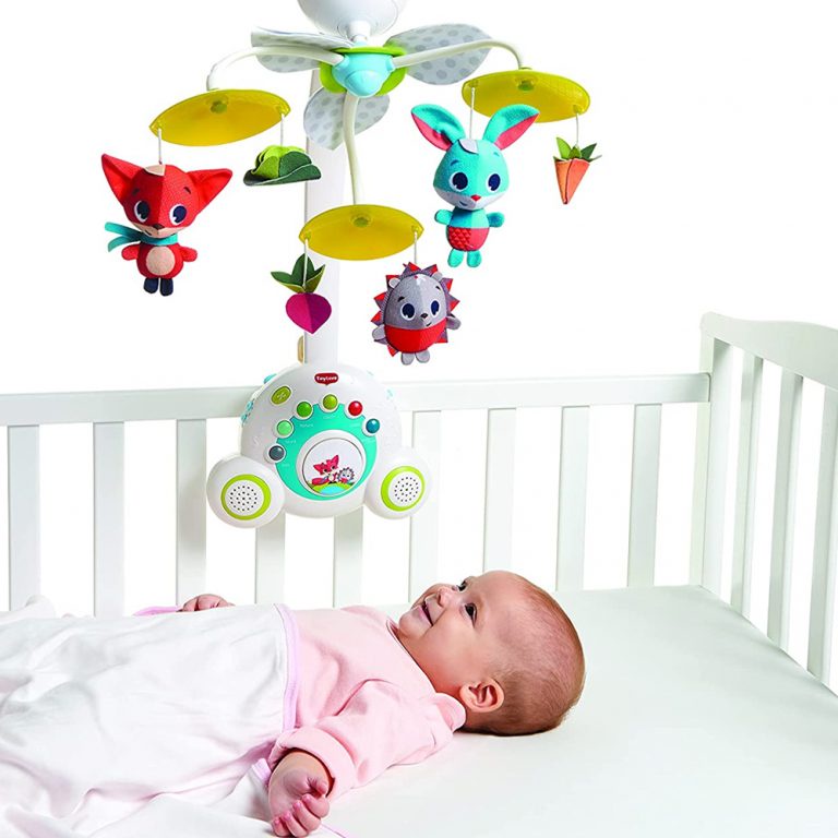 💯Đồ chơi treo nôi cũi cao cấp của Mỹ Tiny Love Soothe ‘N’ Groove Mobile – Meadow Days phát triển trí não cho bé