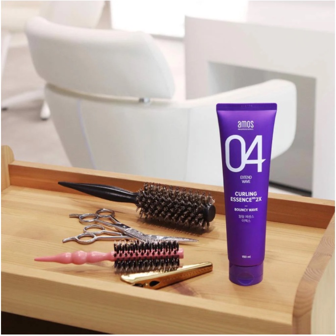 Kem dưỡng giữ nếp và tạo kiểu tóc AMOS PROFESSIONAL Curling Essence 2X Bouncy Wave 40ml Daily Beauty Official