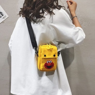 [RẺ VÔ ĐỊCH] Túi tote vải Street Elmo kiểu đeo chéo nữ Hàn Quốc