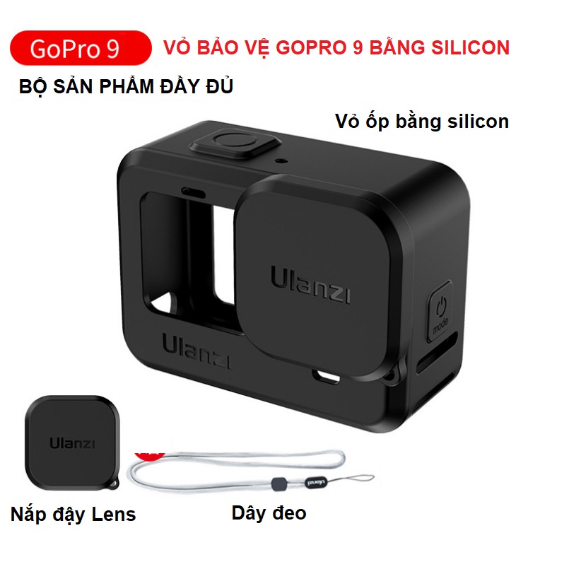 Case gopro 9 bằng silicon bảo vệ máy quay hành động gopro hero