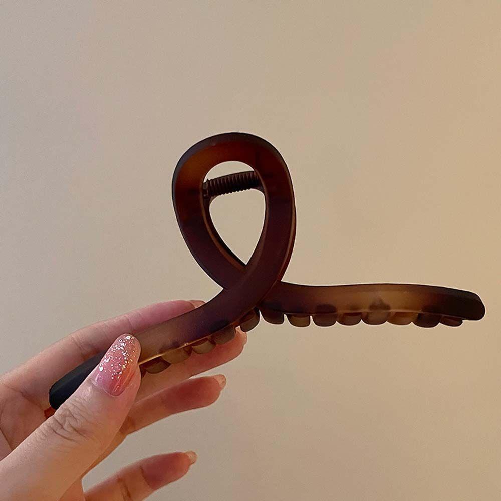 TWINKLE Kẹp Tóc Càng Cua Bằng Nhựa Resin Đục Lỗ Kiểu Hàn Quốc Đơn Giản Cho Nữ