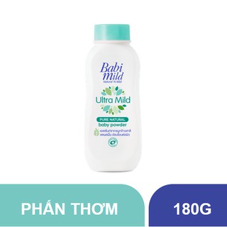 Phấn thơm trẻ em Babi Mild - Pure Natural chai 180g