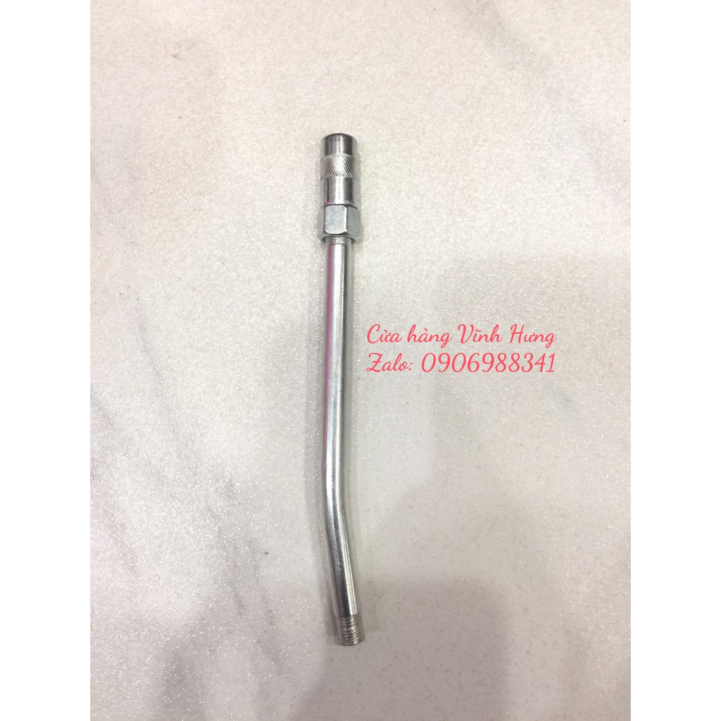 Ống sắt bơm mỡ kèm đầu bơm mỡ bằng dài 17cm