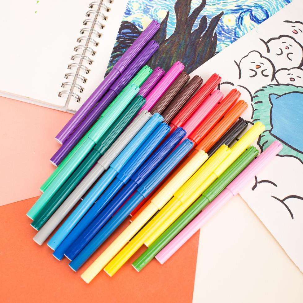 Bút màu nước 1.0mm, 12 màu - 18 màu - 24 màu/hộp - Deli E37171