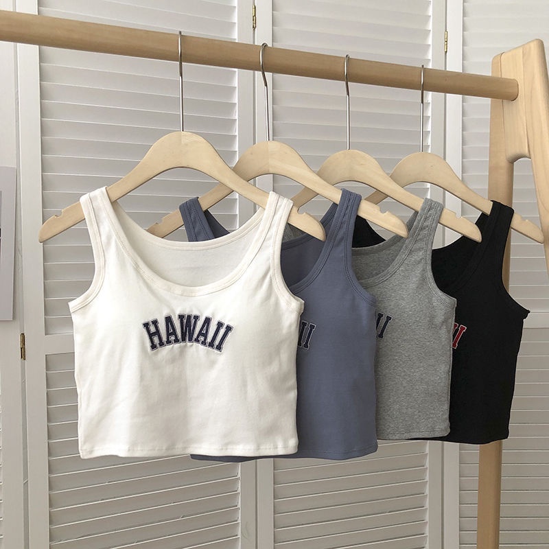 Áo Hai Dây In Chữ Có Mút Đệm Ngực Thời Trang Mùa Hè Quyến Rũ Dành Cho Nữ