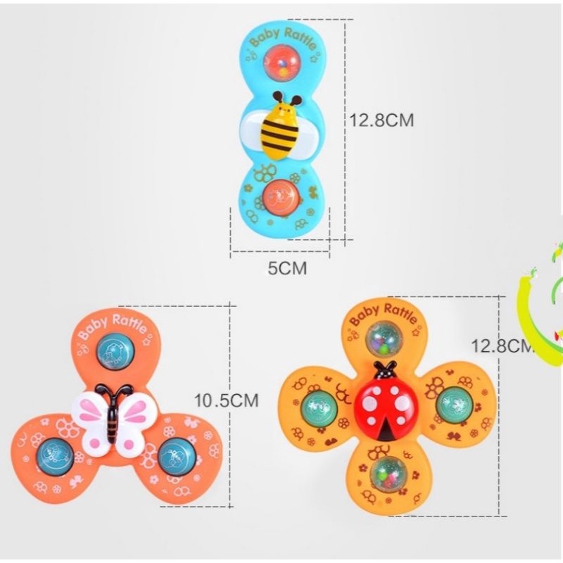 Con quay spiner hình côn trùng kích thích thị giác set 3 cái