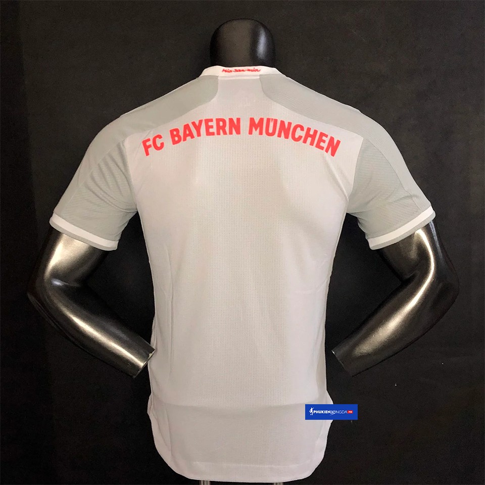 Áo Bayern Munich trắng xám sân khách 2020-2021, áo Bayern Munich sân khách 2021 trắng xám SF ❝Thái Lan❞
