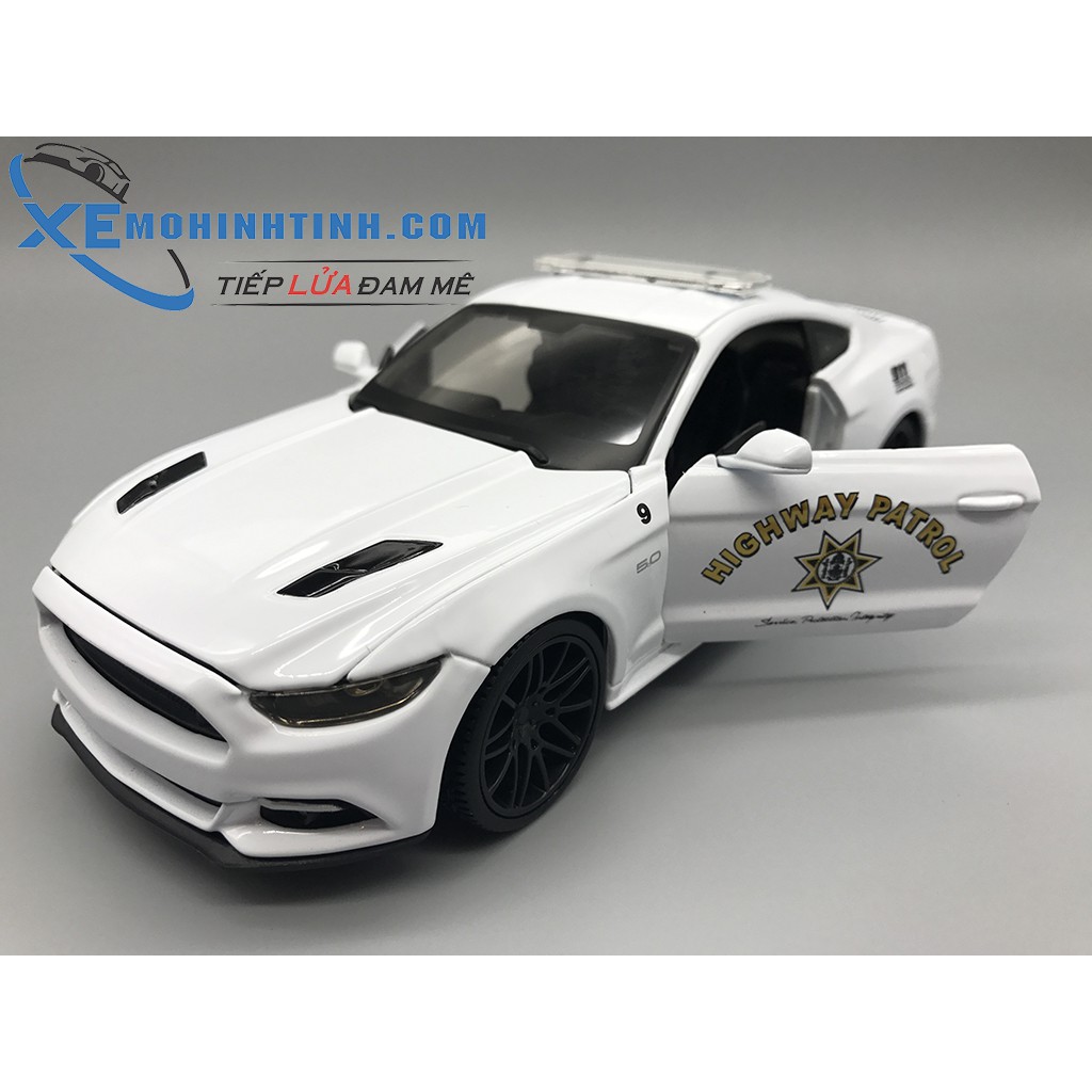 Xe Mô Hình Ford Mustang Gt Police 2015 1:24 Maisto (Trắng)