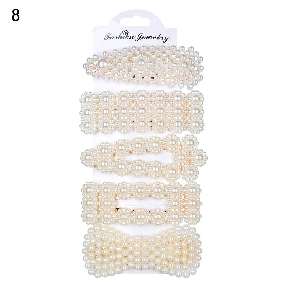 CACTU Set 5 Kẹp Tóc Đính Đá Thời Trang Cho Nữ