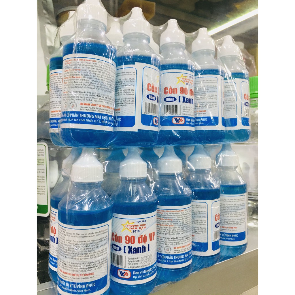Cồn 70 Độ VP Màu Xanh 60ml