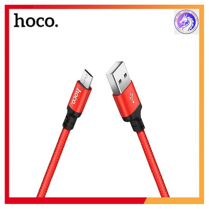 Cáp Sạc Micro USB Hoco X14 Cao Cấp Dây Dù Tốc Độ Sạc Nhanh 2.4A Dài 1m 2m Hàng Chính Hãng