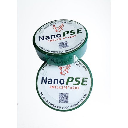 Băng keo cách điện Nano PSE 20Y - Băng keo cách điện an toàn có đủ màu Trắng, đen sử dụng trong ngành điện, điện lạnh
