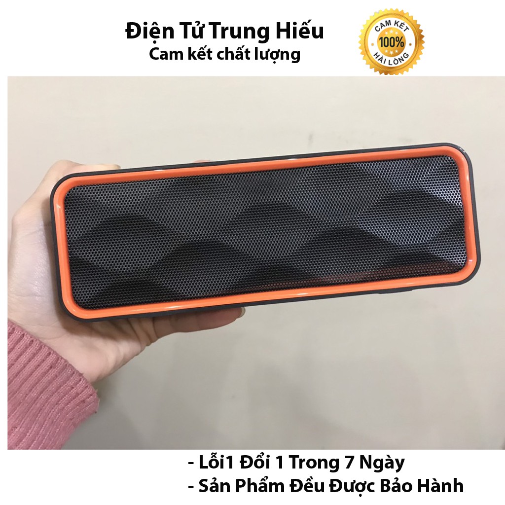 Loa Bluetooth Nghe Nhạc Không Dây A2DP Vỏ Kim Loại, Bass Hay, Kết Nối Usb, Thẻ Nhớ Cổng 3.5