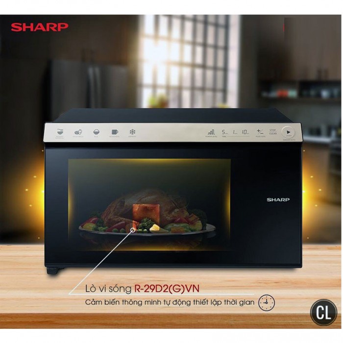Lò Vi Sóng Sharp R-29D2(G)VN 22L-Hàng Chính Hãng-Bảo Hành 12 Tháng