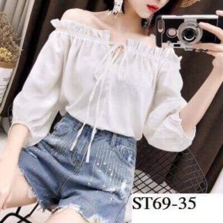 Áo baby doll trễ vai