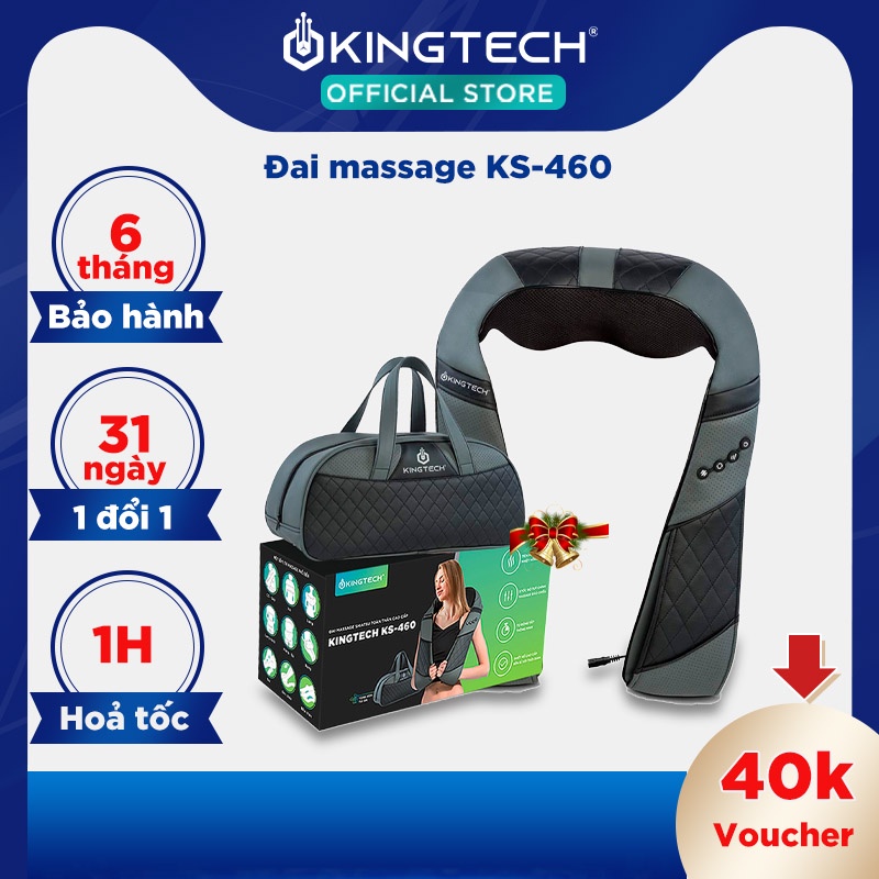 Máy Massage Toàn Thân KS-460, Mát xa Chuyên Sâu Cổ, Vai, Lưng, Chân, Bụng - Hàng Chính Hãng KINGTECH - Bảo Hành 6 Tháng